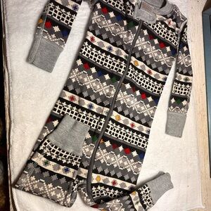 Cozy Fair Isle Kids Pajamas - Gray